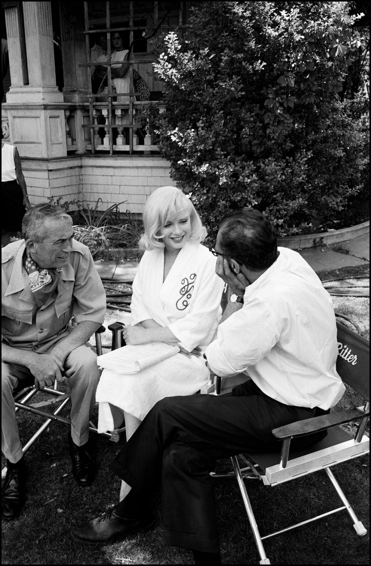 John Huston, Marilyn Monroe &; Arthur Miller during the filming of “The Misfits”