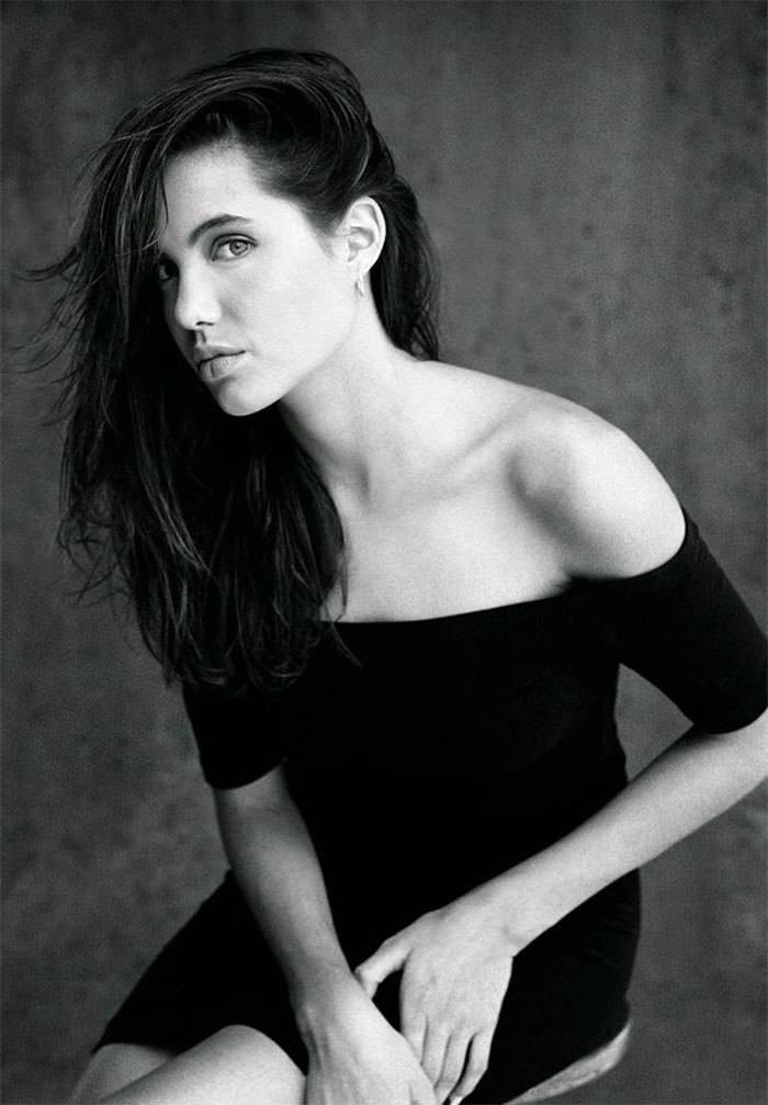 #28 16-Year-Old Angelina in black dress.