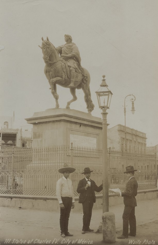 #47 Statue of Charles IV, City of Mexico, 1904