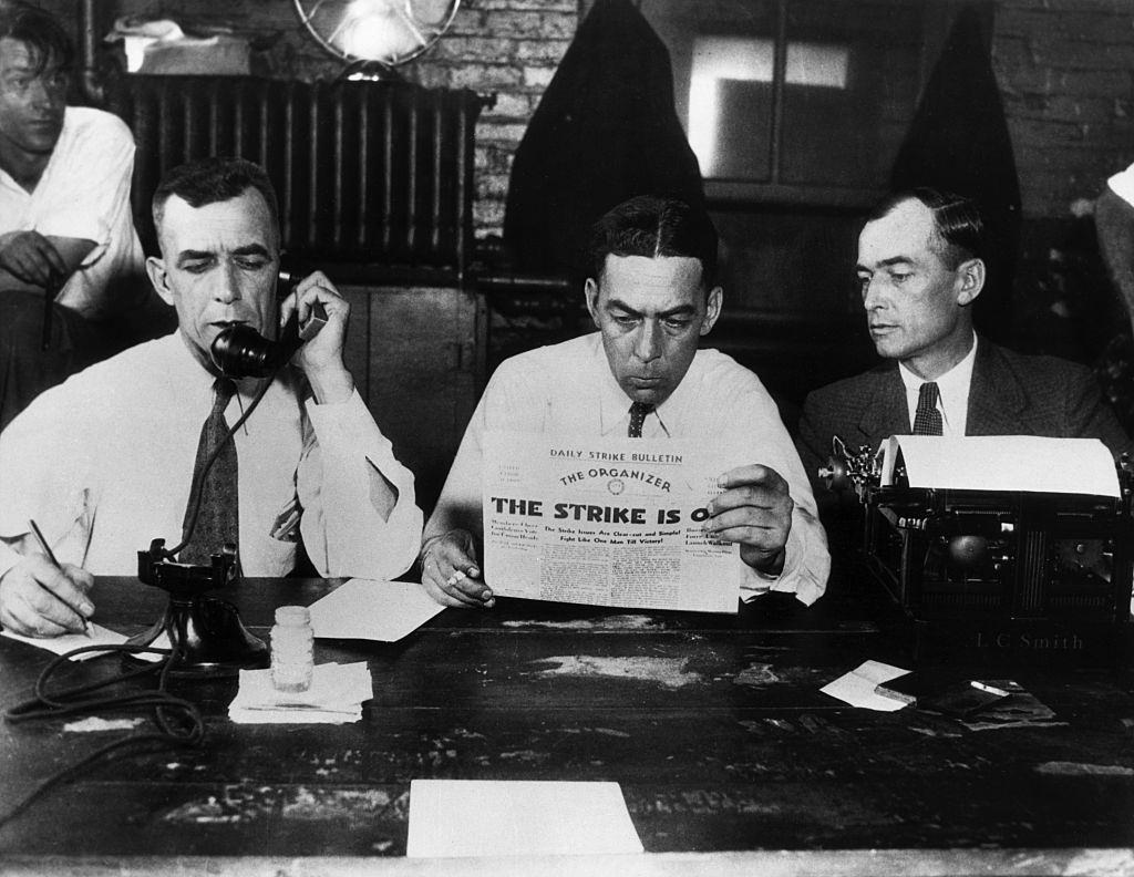 #23 Three Dunne brothers work during Labor Strike in Minneapolis, 1934.