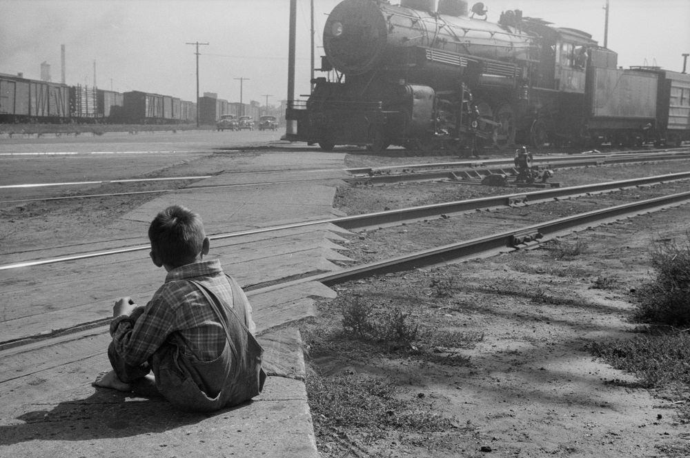 #28 Child who lives on the other side of the tracks, Minneapolis, 1930s.