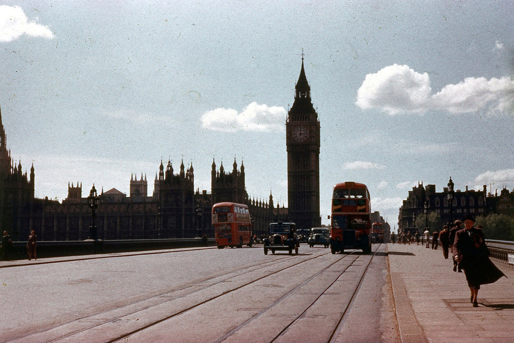 #39 Big Ben from Bridge, 1953