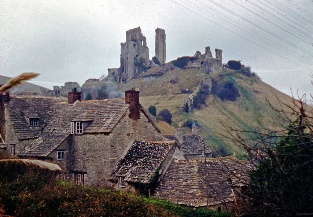 #48 Rooftops and Corfe Castle, 1953