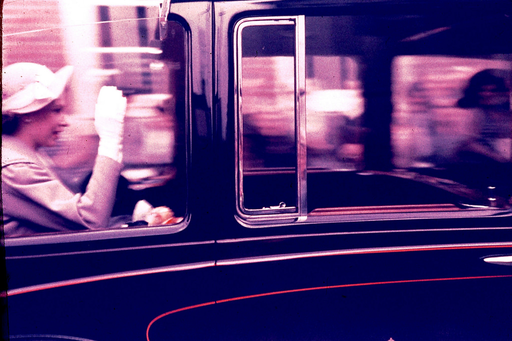 #49 Queen Elizabeth Driving By, 1953