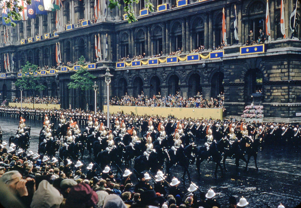 #7 Guards at Coronation, Trafalgar Square, London, 1953