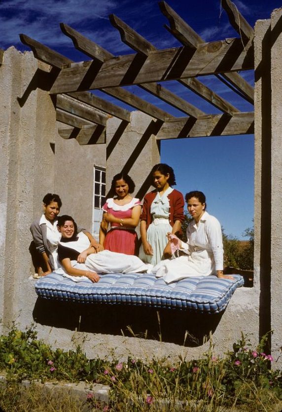 #10 Nurse aides airing mattress at Cuauhtemoc regional hospital, 1950s