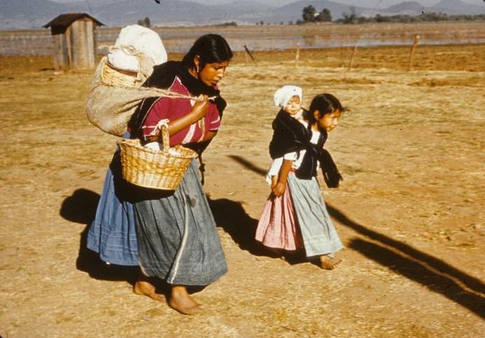 #44 Indians going to Patzcuaro market, 1950s