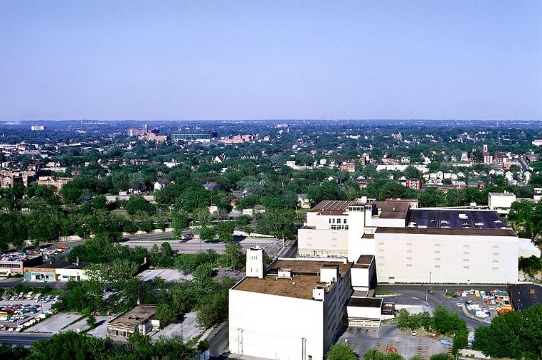 #16 Kansas City looking east from the Liberty Memorial, May 1964