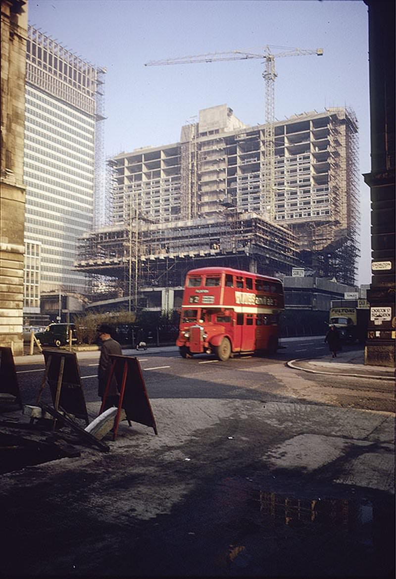 #34 Portland Street on the eastern side of Piccadilly Gardens, early 1964.