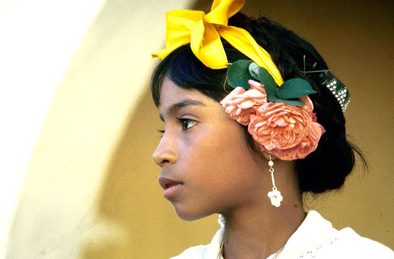 #31 Young girl with flowers in her hair, 1968
