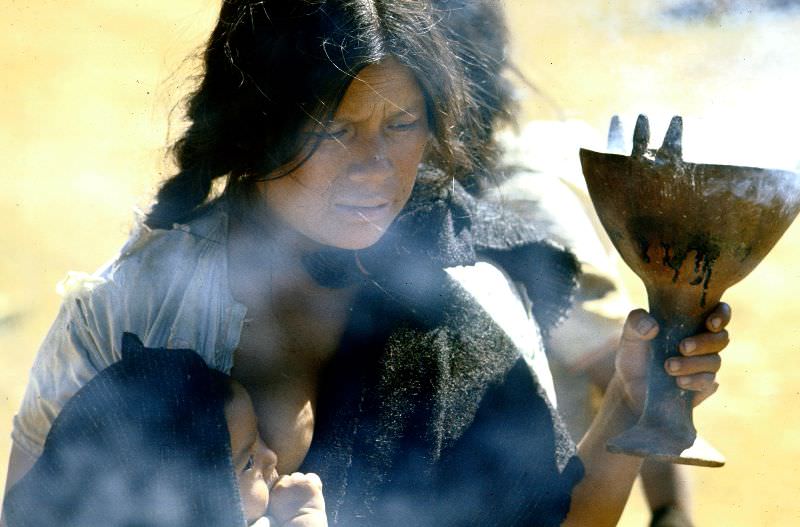 #3 Mother nursing child while burning incense, 1968