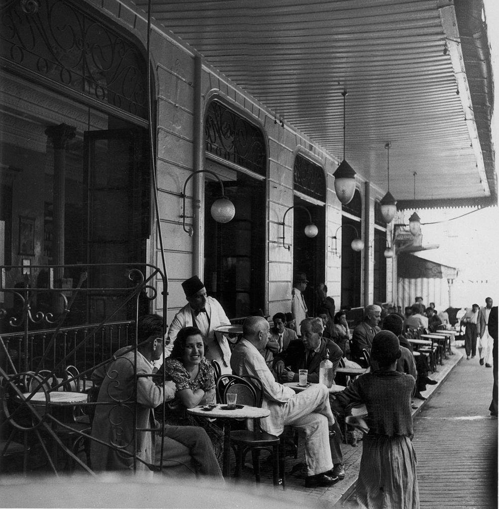#3 A street cafe in Tangier, in northern Morocco, 1960.