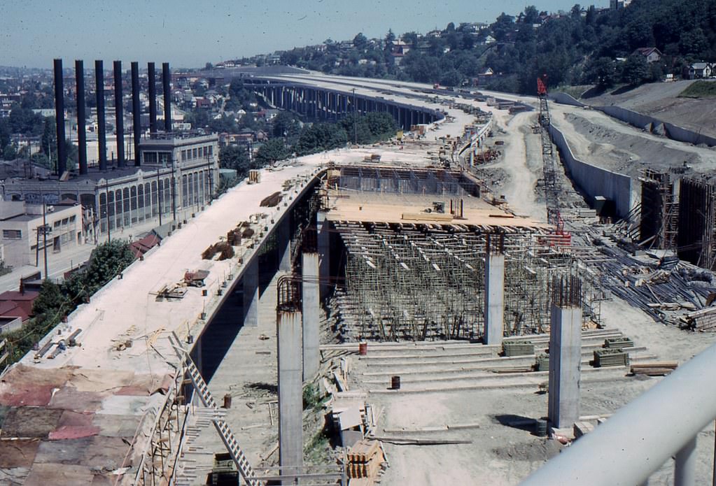 #29 Freeway from Lakeview, July 1963 looking north