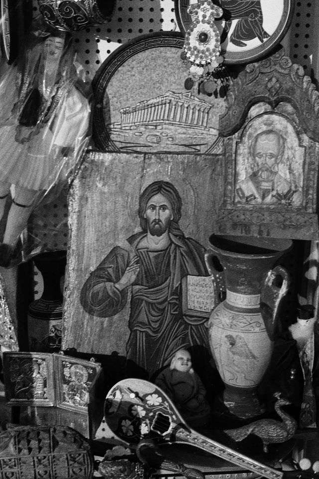 #7 Icons in Flea Market, Athens, Greece, 1973