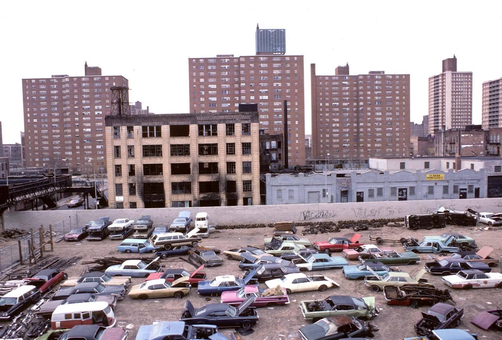 #53 View of Brownsville from the Sutter Ave. stop on the L line, Brooklyn, 1978.