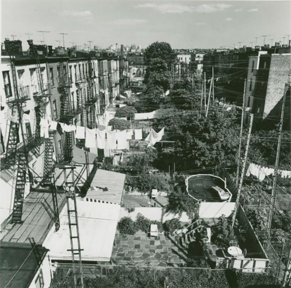 #19 View from the roof of Falcone Funeral Home, 325 Smith Street in Carroll Gardens, July 13, 1978.