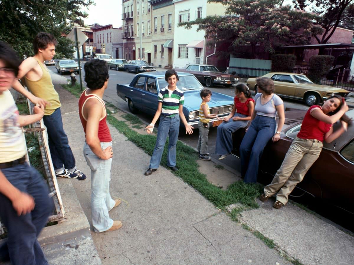 #5 Hanging out, relaxing in front of my porch steps in Brooklyn 1977.