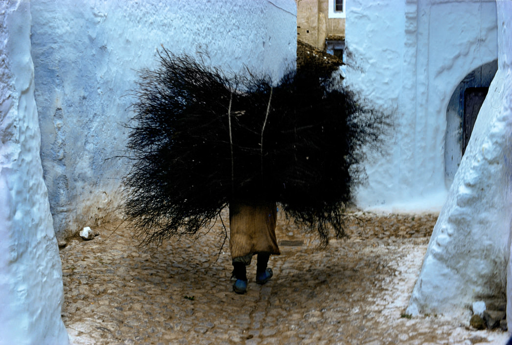 #24 Street life in Rif Mountains of Chefchaouen, 1975.