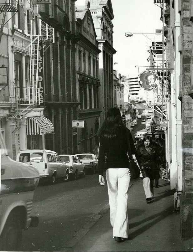 #2 Swanson Street, looking east towards Shortland Street, September 1974