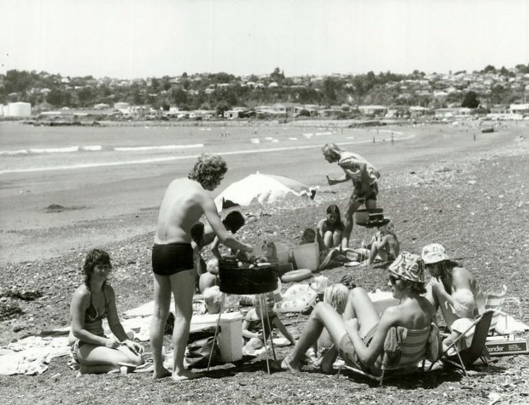 #55 Barbeque on Westshore Beach, Napier, Hawke’s Bay, February 1975