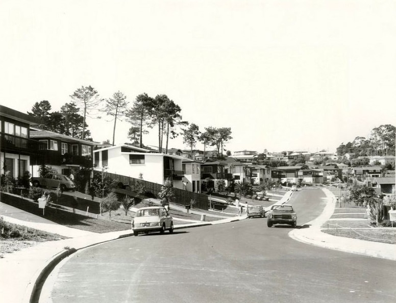 #39 New housing area, Forrest Hill, North Shore, Auckland, November 1975