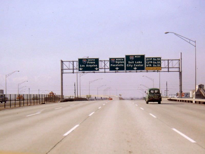 #4 Westbound I-80 approaching I-15, February 1971