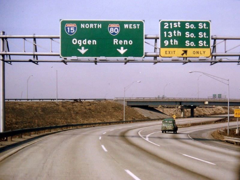 #5 Westbound I-80 at I-15, February 1971