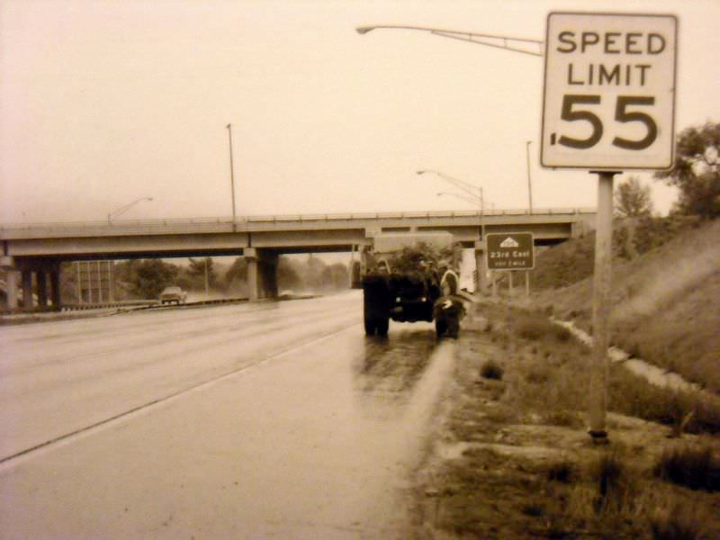 #27 Eastbound I-80 approaching 2300 East, circa 1975