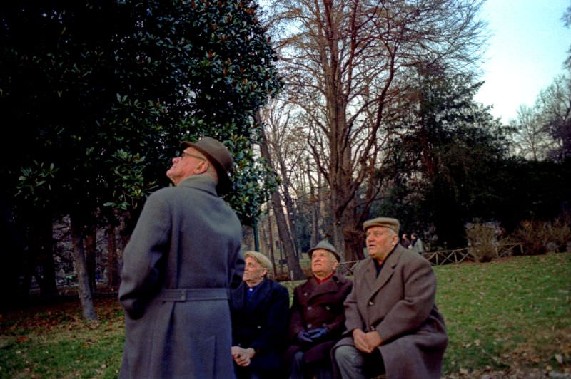 #20 Men at Giardini Pubblici, Milan, 1981