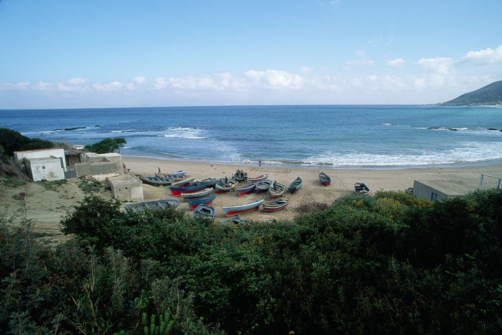 #38 Boats on Beach, Ceuta, 1980s.