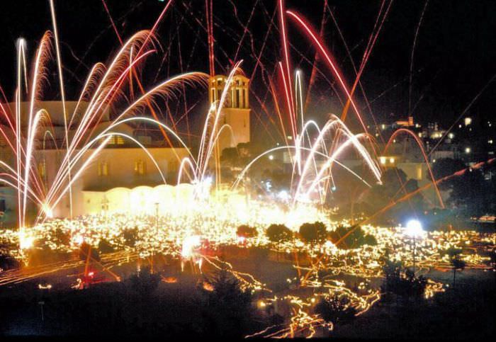 #3 Fireworks in Athens after the Resurrection of Christ liturgy