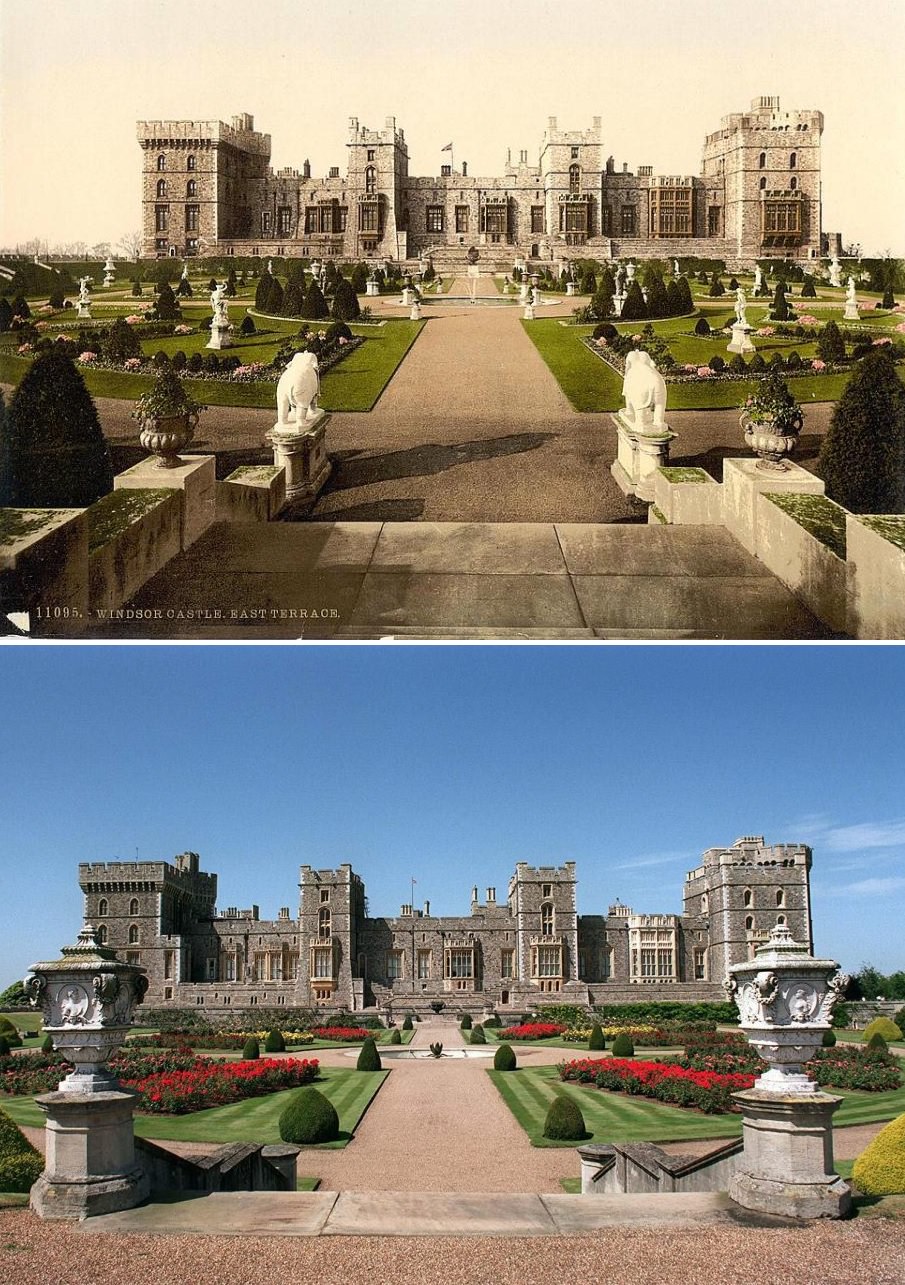 #10 Even in the 19th century, tourists flocked to the East Terrace in the town of Windsor.