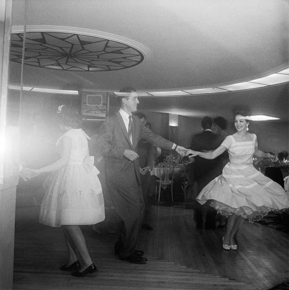 #34 Couples dance at a nightclub in Brooklyn Heights, March 1958.