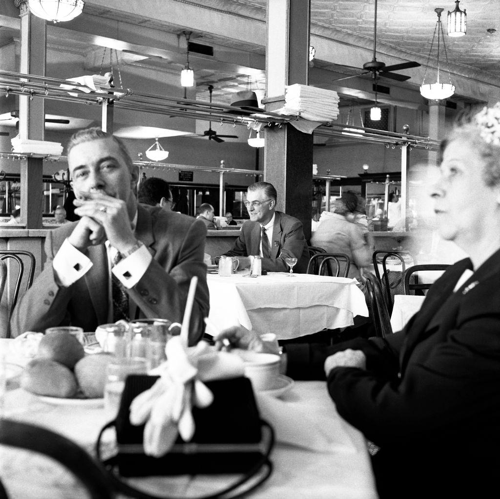 #4 Customers dine in Joe’s Restaurant on Fulton Street in Brooklyn Heights, March 1958.