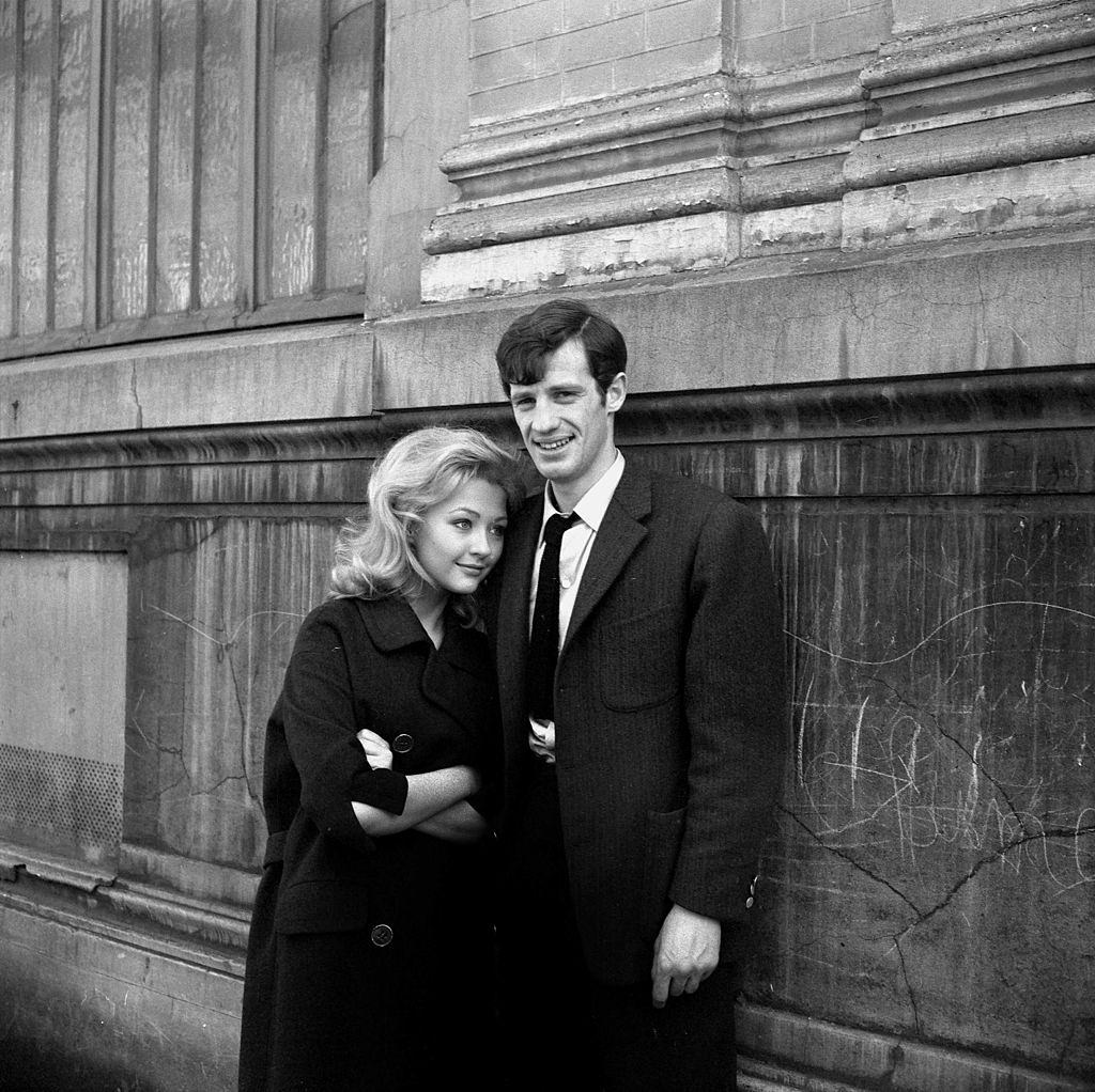 #16 Christine Kaufmann with Jean Paul Belmondo during the shooting of “Un Nomme La Rocca”