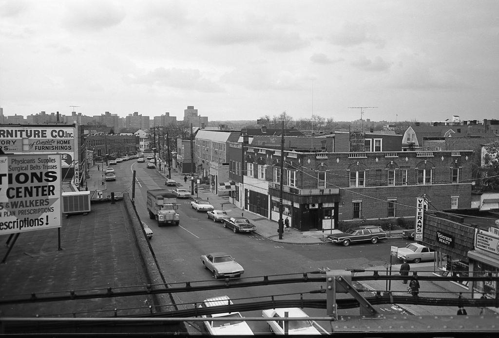 #1 A street corner in the heart of Corona, Queens, 1974.