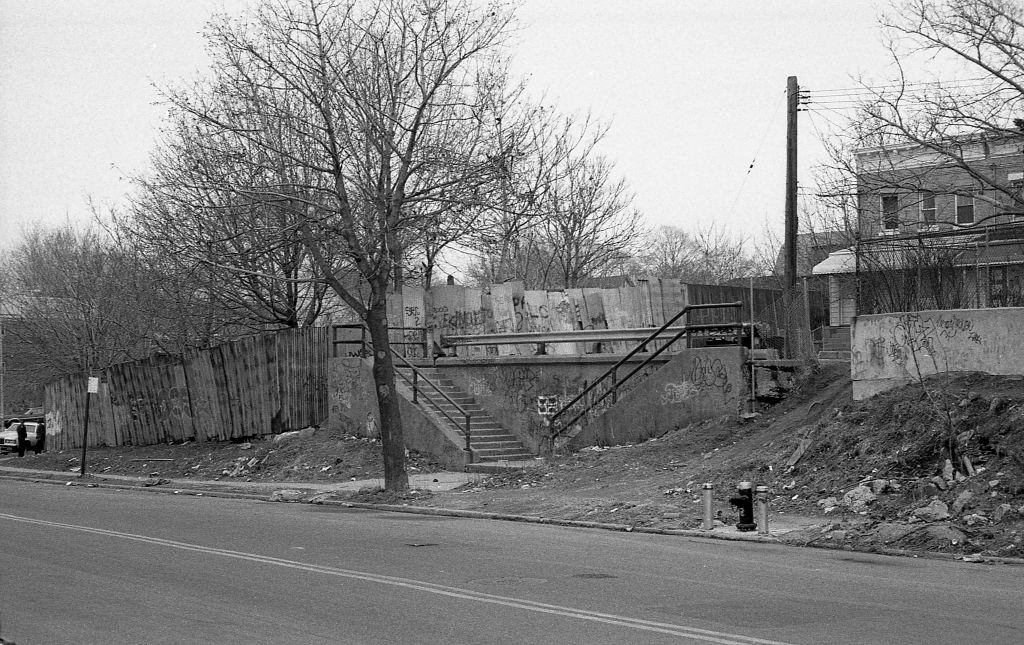 #15 Residential homes on 37th Avenue (near 110th Street) in Corona. Queens, New York, 1982.