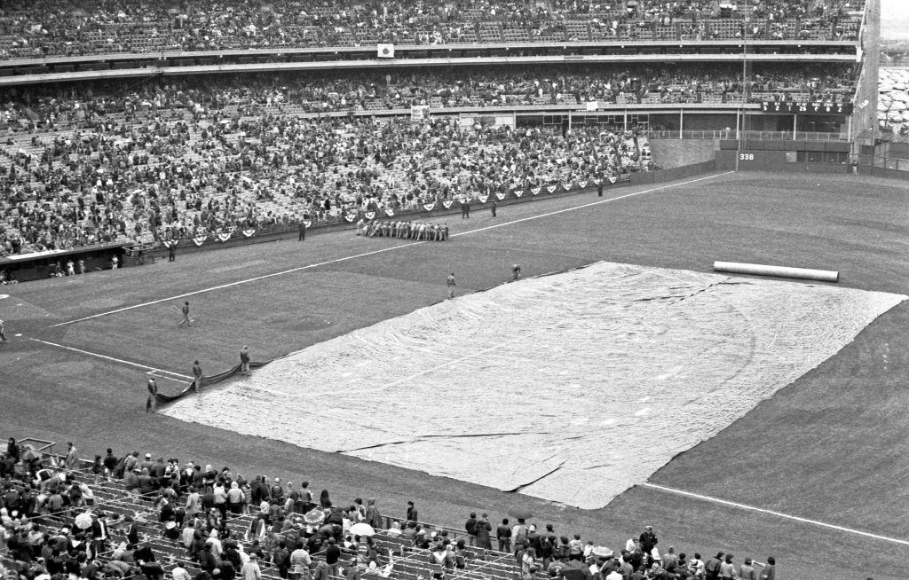 #23 Rain Delay at Shea Stadium, Corona. Queens, New York, 1982.