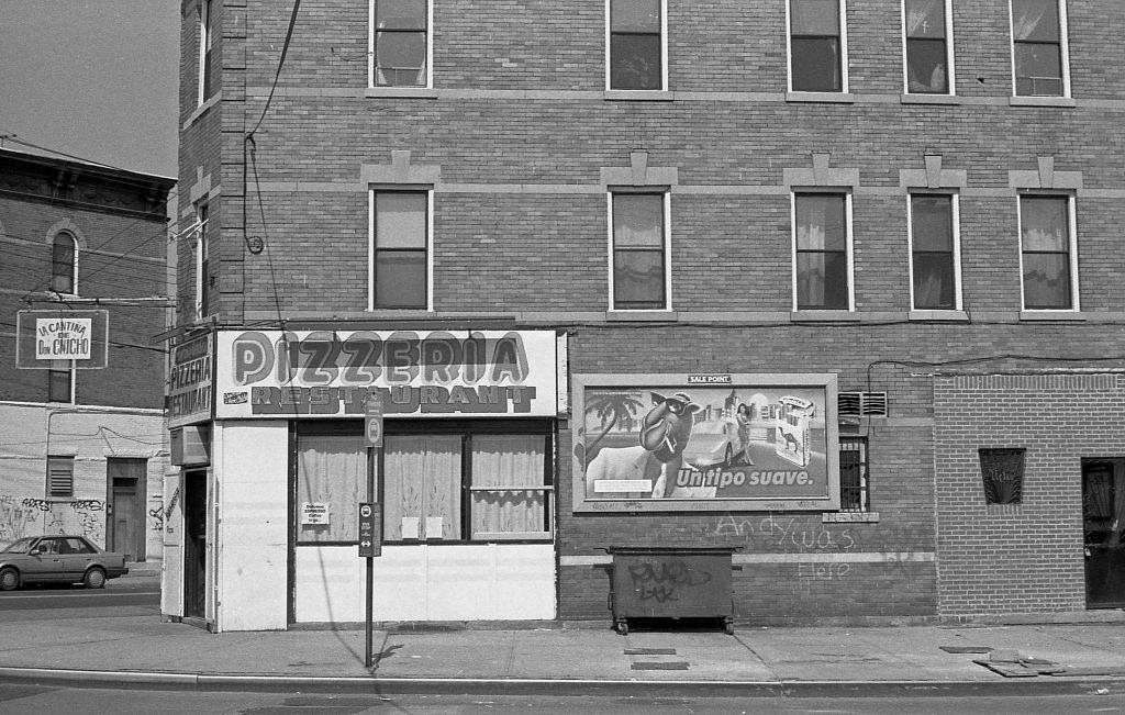 #8 La Cantina De Don Chicho Pizzeria at the intersection of Junction Boulevard and Corona Avenue. Queens, New York, 1982.