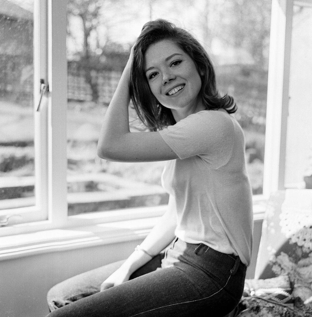 #3 Diana Rigg at her parents home in Roundhay, Leeds, 19th April 1965.