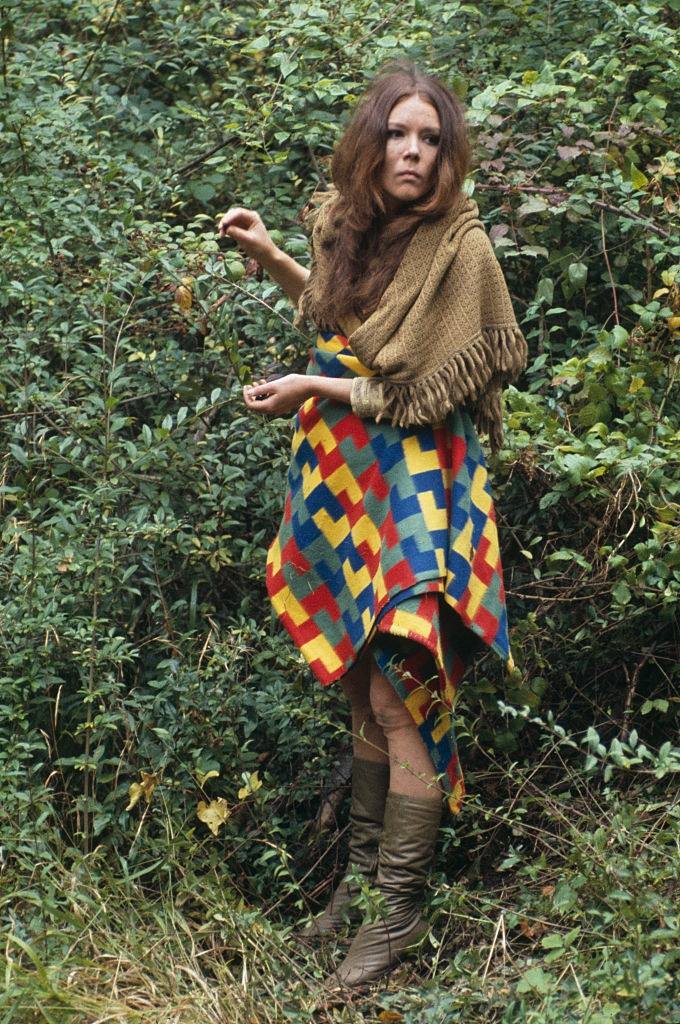#42 Diana Rigg taking a break during the production of William Shakespeare’s play ‘A Midsummer Night’s Dream’, 1967.