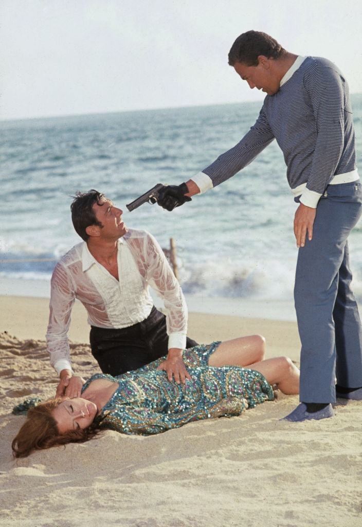 #56 Diana Rigg and George Lazenby in a scene from ‘On Her Majesty’s Secret Service’, 1969.
