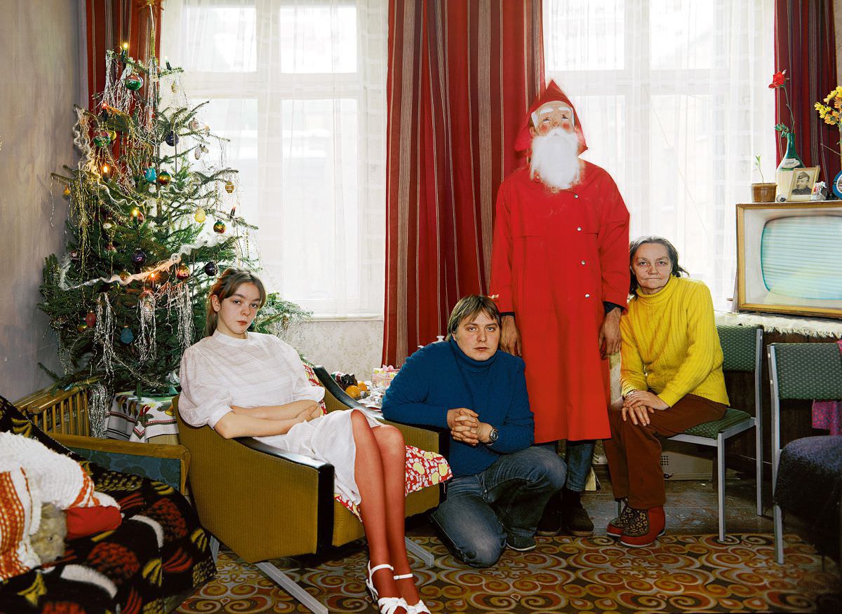 #8 Margot Schulz, disabled retiree, with three of her fourteen children.