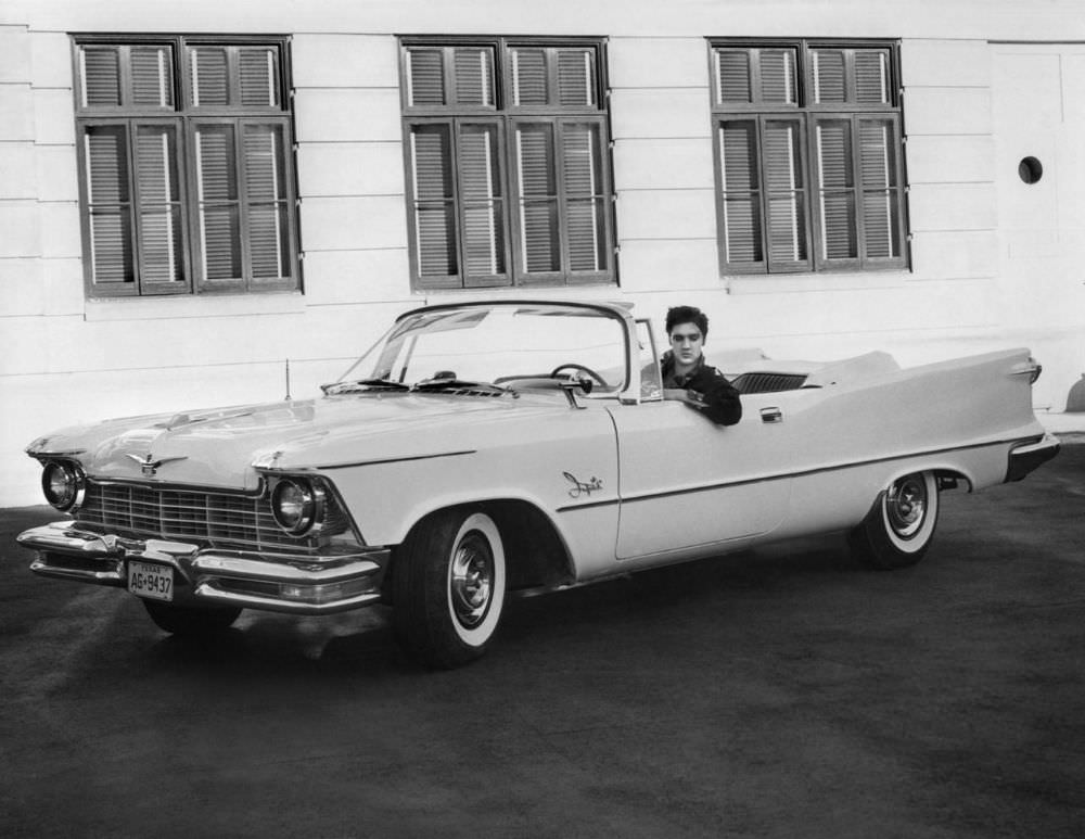 #11 Elvis in one of his pink Cadillacs.