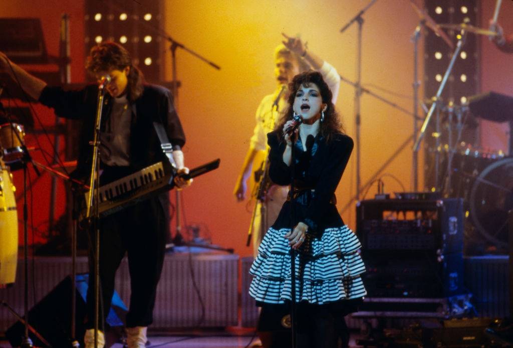 Gloria Estefan and Miami Sound Machine performing at the Royal Gala for the Prince’s Trust, 1987.