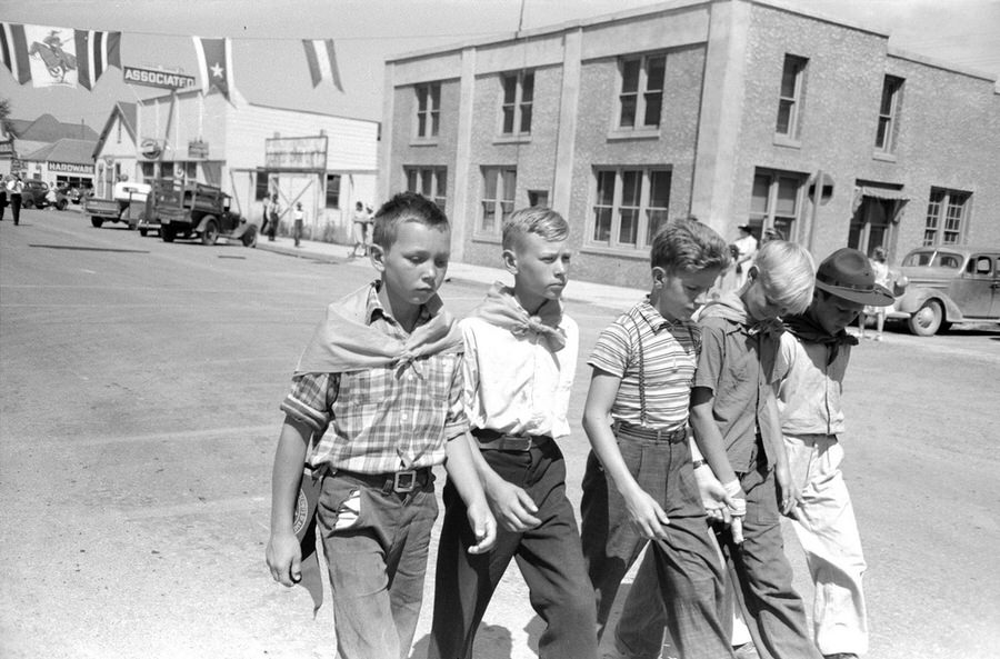 #13 Boy scouts in the parade, July 4,1941.