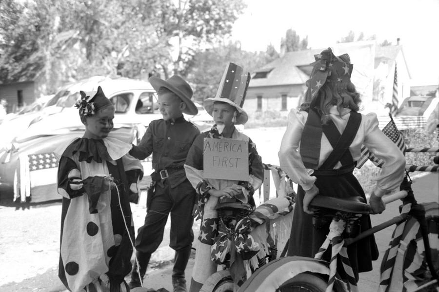 #27 Bicycle riders ready for the parade on the Fourth of July in Vale.