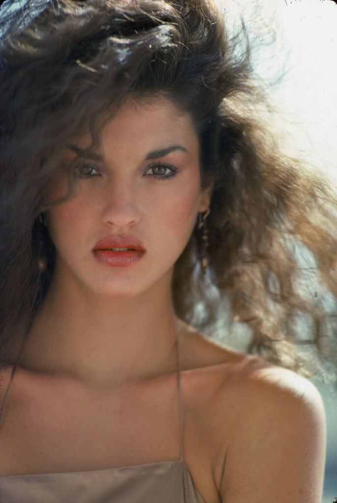 #12 Janice Dickinson during a photo shoot in the Hamptons, 1978.