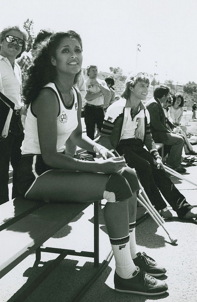 #9 Jayne Kennedy attends Celebrity Challenge of the Sexes on March 22, 1980 at Mt. San Antonio College in Pamona, California.