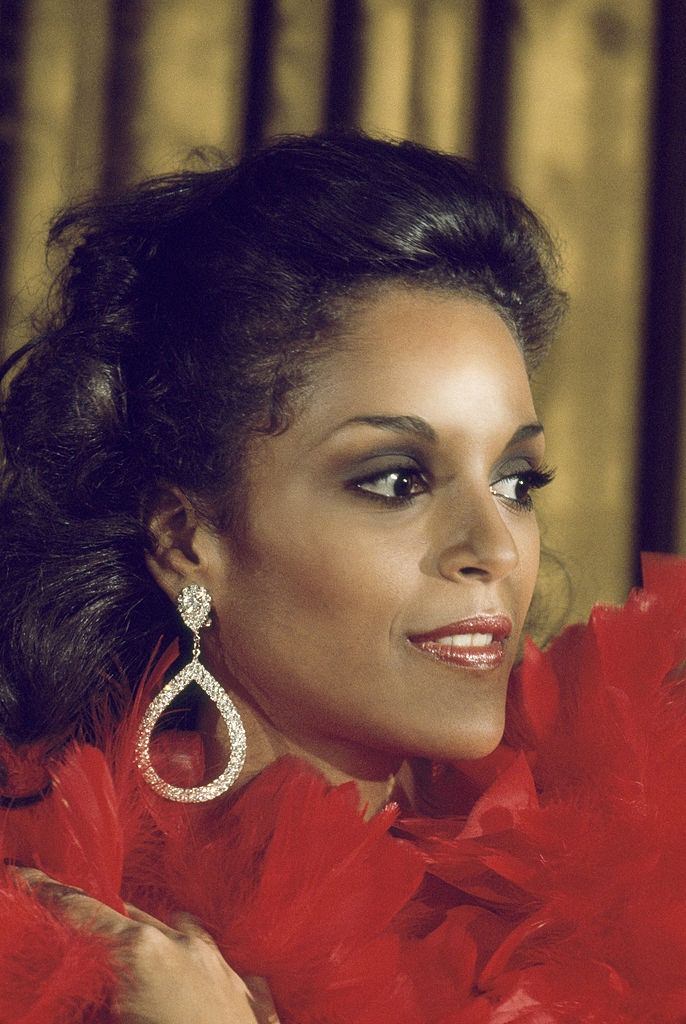 #6 Jayne Kennedy in red dress, 1977.